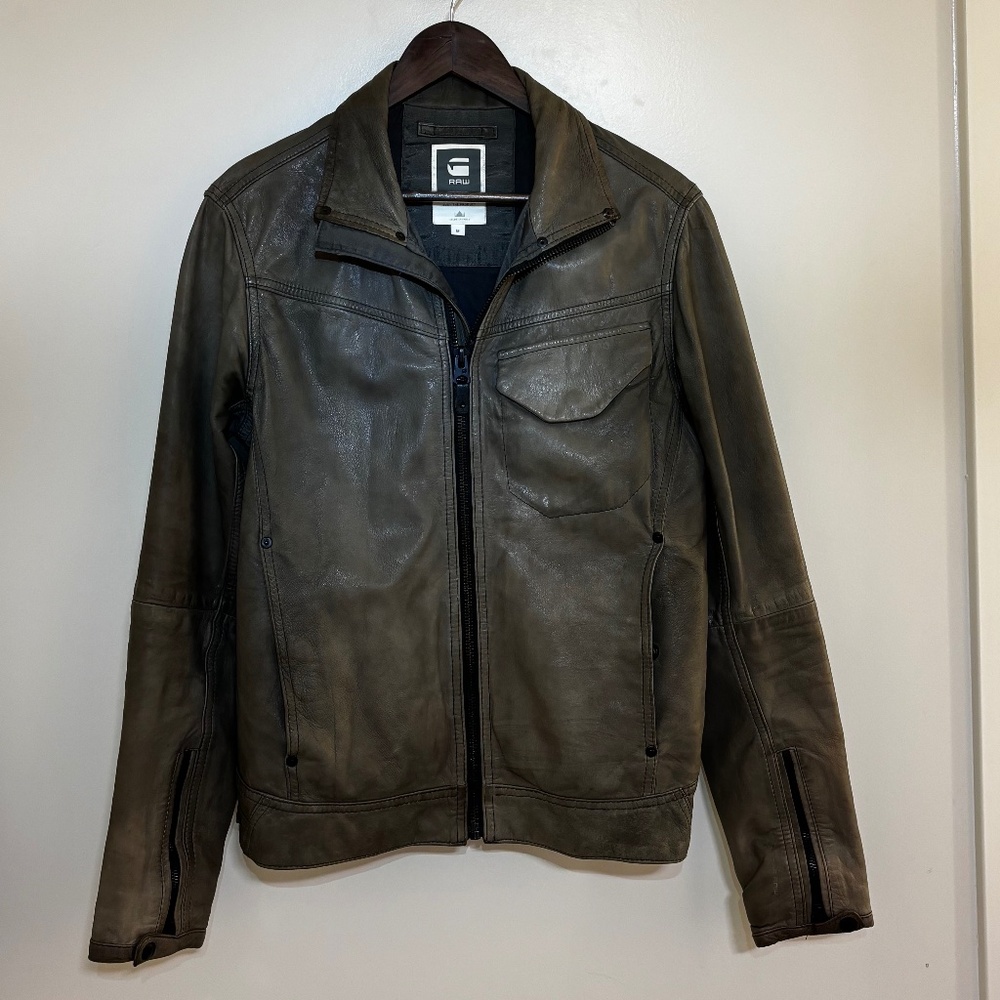 G Star Raw Men's Leather Jacket